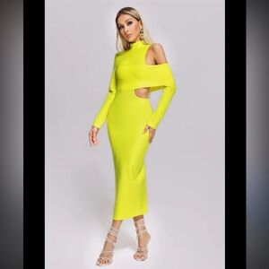 Vibrant Yellow One-Shoulder Dress